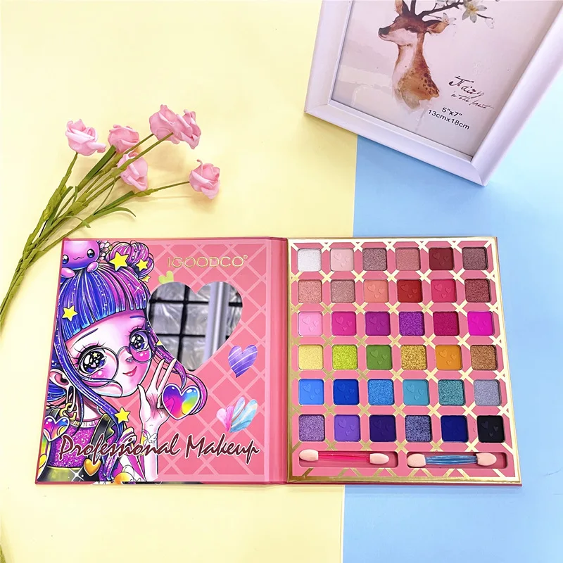 IGOODCO Lovely Love Girl 36 Colors Pearlescent Matte Multicolor Large Plate Eyeshadow Palette Makeup
IGOODCO Lovely Love Girl 36 Colors Pearlescent Matte Multicolor Large Plate Eyeshadow Palette Makeup