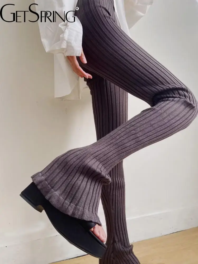 GetSpring Women Pants Capris 2022 Autumn Winter Knitted Flare Pants Elastic Waisted Slim Thin Long Bottoming Trousers Fashion
GetSpring Women Pants Capris 2022 Autumn Winter Knitted Flare Pants Elastic Waisted Slim Thin Long Bottoming Trousers Fashion