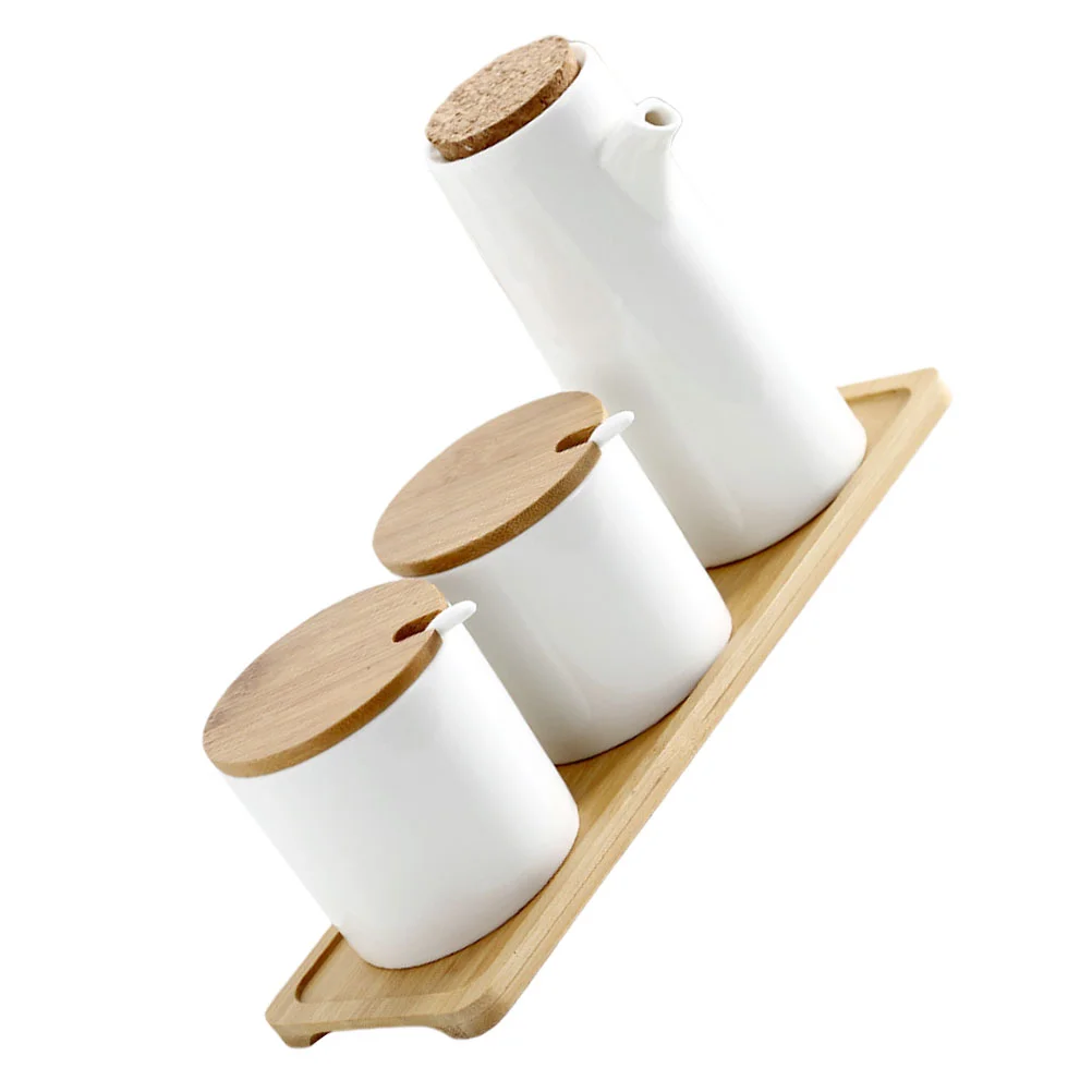 Ceramic Oil Pot Tray Decor Seasoning Holder Bottles Kettle Spice Condiment Dispenser Kitchen Bamboo Can Container Cruet
Ceramic Oil Pot Tray Decor Seasoning Holder Bottles Kettle Spice Condiment Dispenser Kitchen Bamboo Can Container Cruet
