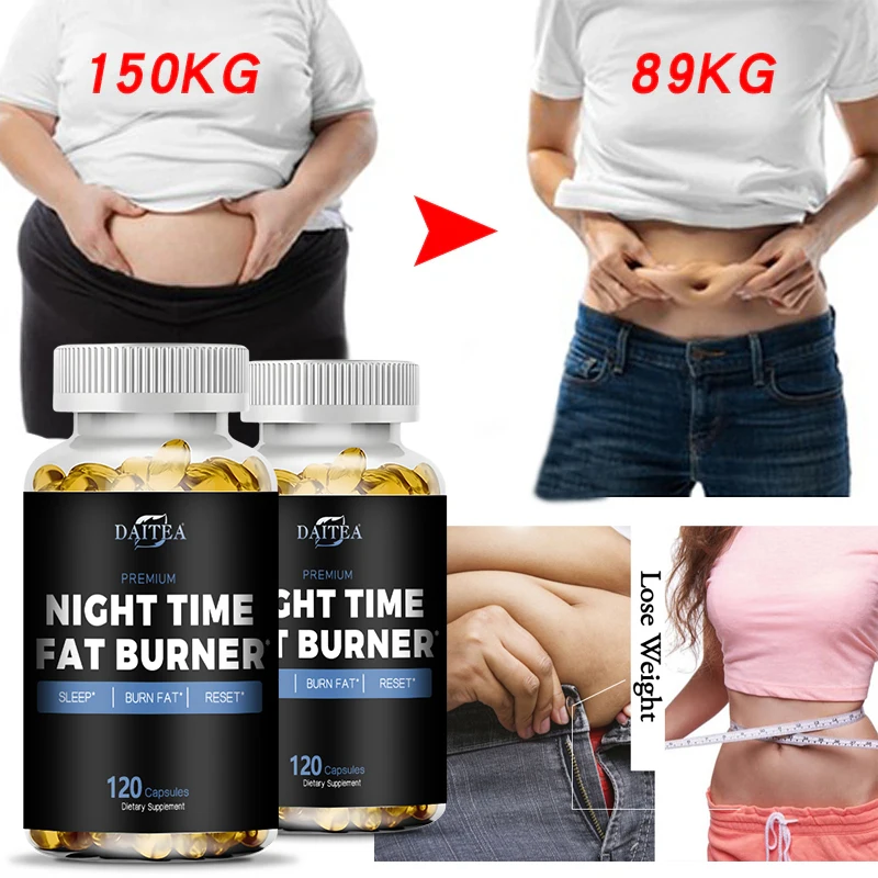 

Daitea Nighttime Fat Burning Supplement for Colon Cleanse, Detox, Sleep Aid, Metabolism, Weight Loss, Burn Cellulite