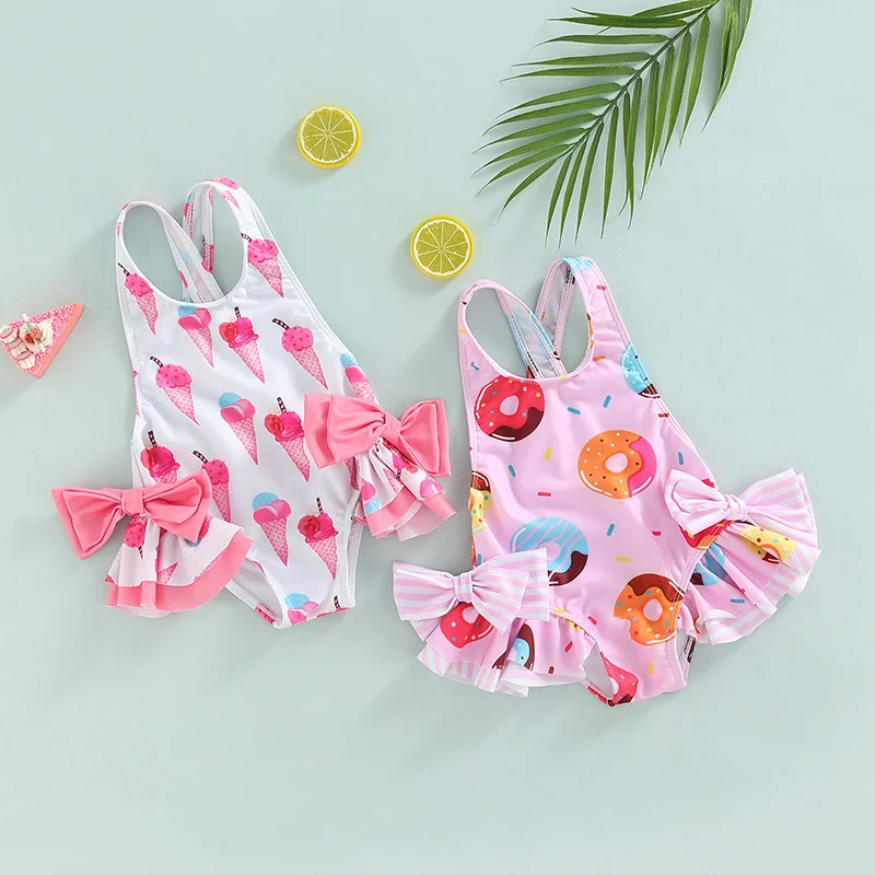 Cute Toddler Infant Girls Bikini Swimwear Summer Ice Cream Print Sleeveless Ruffled Fashion Baby Girls Jumpsuit Swimsuit
Cute Toddler Infant Girls Bikini Swimwear Summer Ice Cream Print Sleeveless Ruffled Fashion Baby Girls Jumpsuit Swimsuit