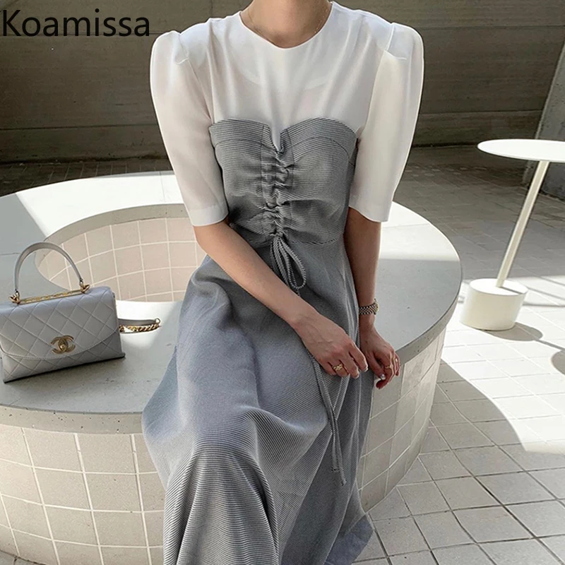 Koamissa Shirring Women A Line Maxi Dress Patchwork Lady Chic Korean Dresses Summer 2022 New Arrivals Vestidos Bodycon Robe
Koamissa Shirring Women A Line Maxi Dress Patchwork Lady Chic Korean Dresses Summer 2022 New Arrivals Vestidos Bodycon Robe