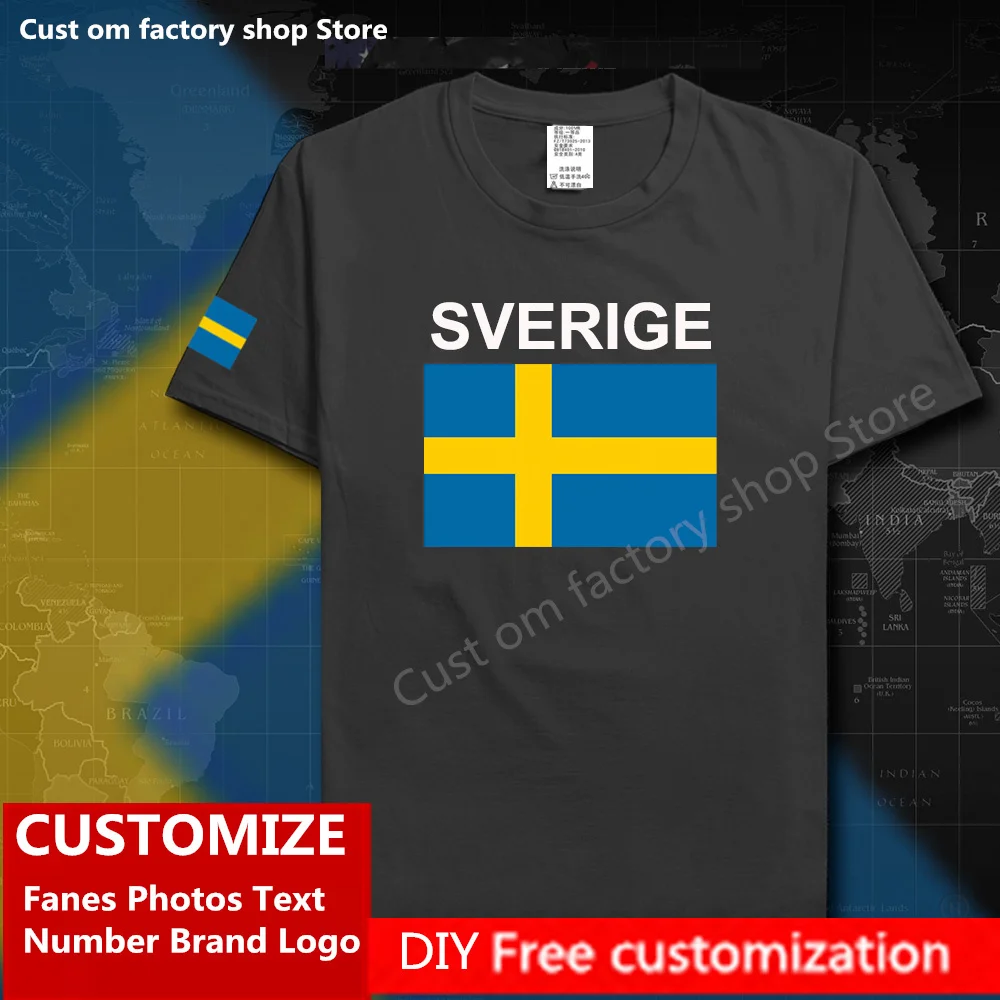 Sweden Sverige mens t shirt Country Flag T shirt Custom Jersey Fans DIY Name Number Brand LOGO Cotton T-shirts
Sweden Sverige mens t shirt Country Flag T shirt Custom Jersey Fans DIY Name Number Brand LOGO Cotton T-shirts