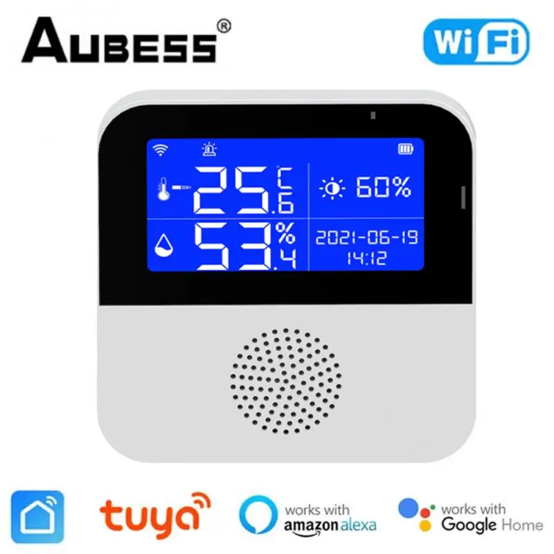 Aubess Tuya WIFI Temperature And Humidity Sensor Indoor Hygrometer Thermometer Detector Support Alexa Google Home Smart Life
Aubess Tuya WIFI Temperature And Humidity Sensor Indoor Hygrometer Thermometer Detector Support Alexa Google Home Smart Life