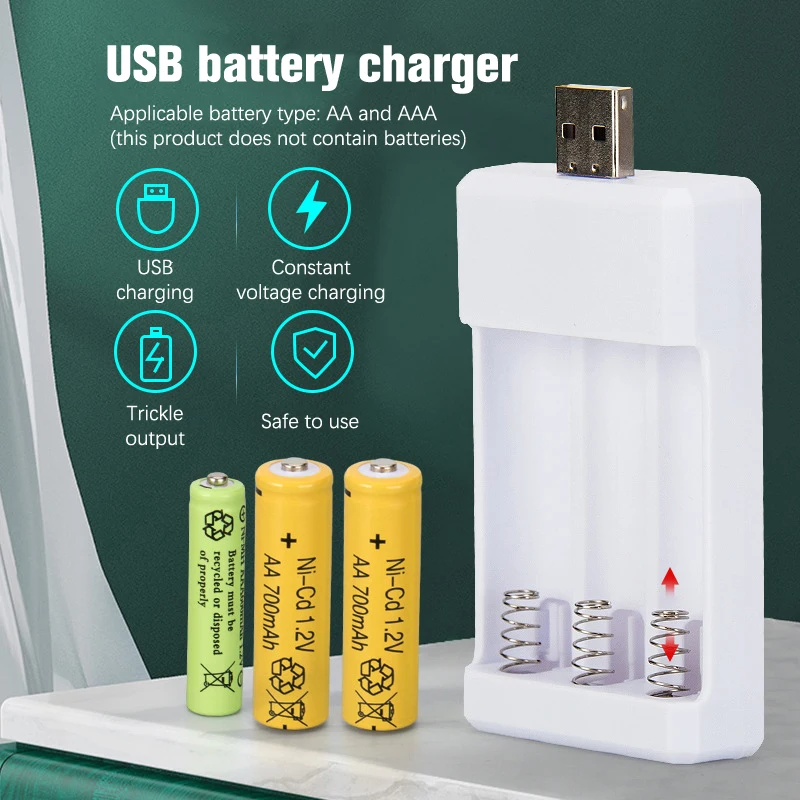 Universal USB Output Battery Charger USB Plug 3 Slots Battery Charger Adapter for Universal AA / AAA Battery Rechargeable Quick
Universal USB Output Battery Charger USB Plug 3 Slots Battery Charger Adapter for Universal AA / AAA Battery Rechargeable Quick
