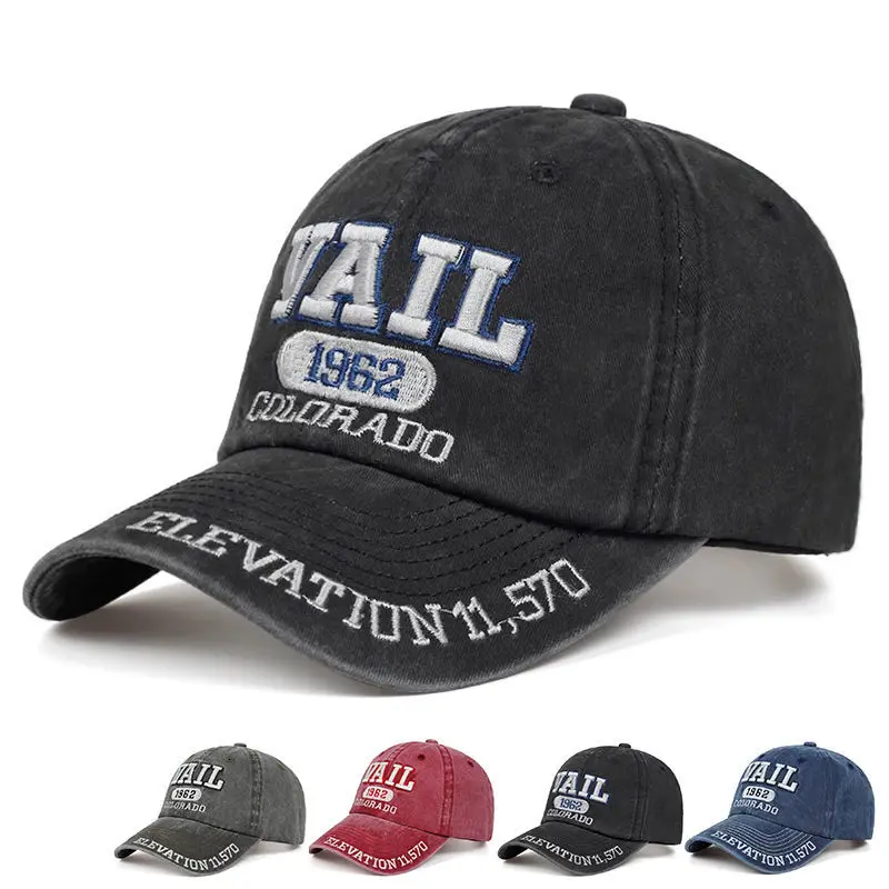 New Cotton washed hip hop baseball cap Fashion VAIL letter embroidery dad hat adjustable cotton outdoor sun hats sport golf caps
New Cotton washed hip hop baseball cap Fashion VAIL letter embroidery dad hat adjustable cotton outdoor sun hats sport golf caps