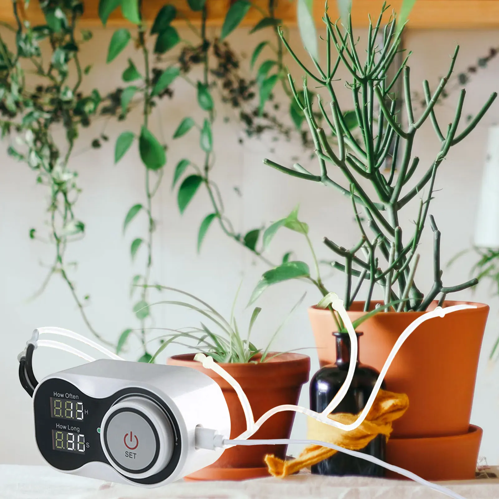 Automatic Plant WatererDIY Automatic Plant Waterer Indoor Smart Drip Irrigation Kits Self Watering Device With USB Charging
Automatic Plant WatererDIY Automatic Plant Waterer Indoor Smart Drip Irrigation Kits Self Watering Device With USB Charging