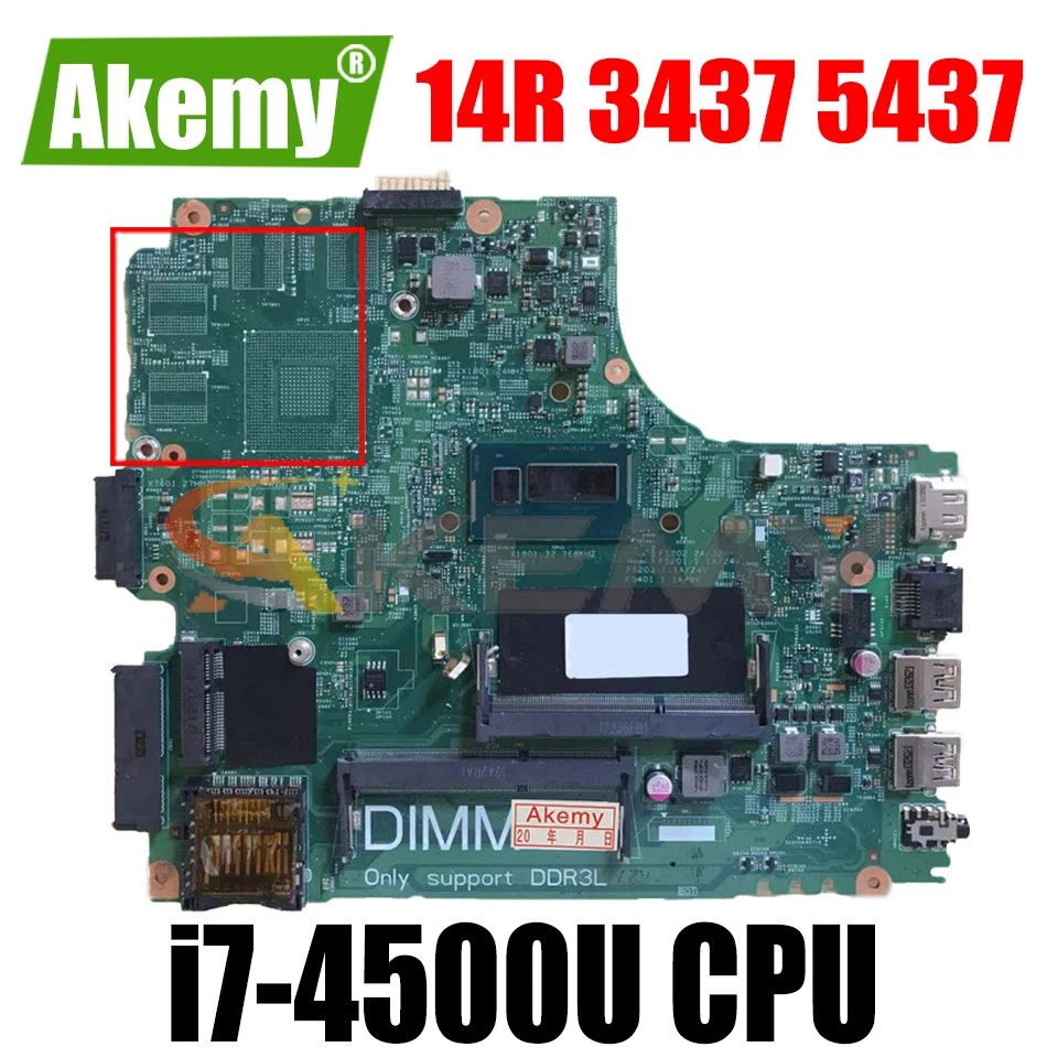 FOR DELL Inspiron 14R 3437 5437 Laptop Motherboard CN-0624N4 0624N4 DOE40-HSW GDDR5 12307-1 12307-2 With i7-4500U 100% Full Test
FOR DELL Inspiron 14R 3437 5437 Laptop Motherboard CN-0624N4 0624N4 DOE40-HSW GDDR5 12307-1 12307-2 With i7-4500U 100% Full Test