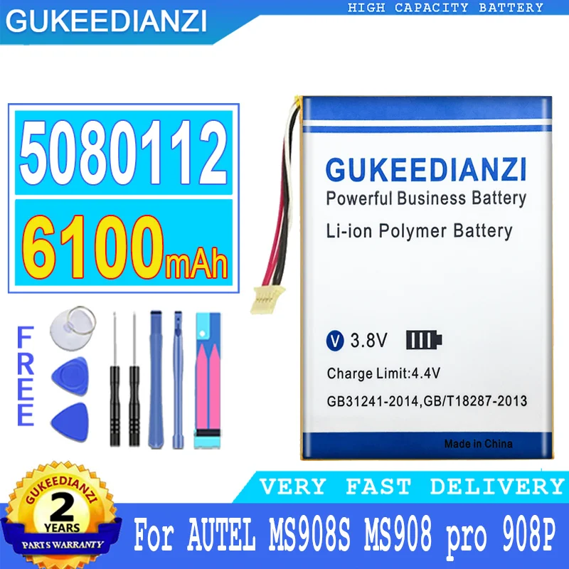 6100mAh GUKEEDIANZI Battery 5080112 For AUTEL 908P MS908 Pro MS908S Digital Big Power Bateria
6100mAh GUKEEDIANZI Battery 5080112 For AUTEL 908P MS908 Pro MS908S Digital Big Power Bateria