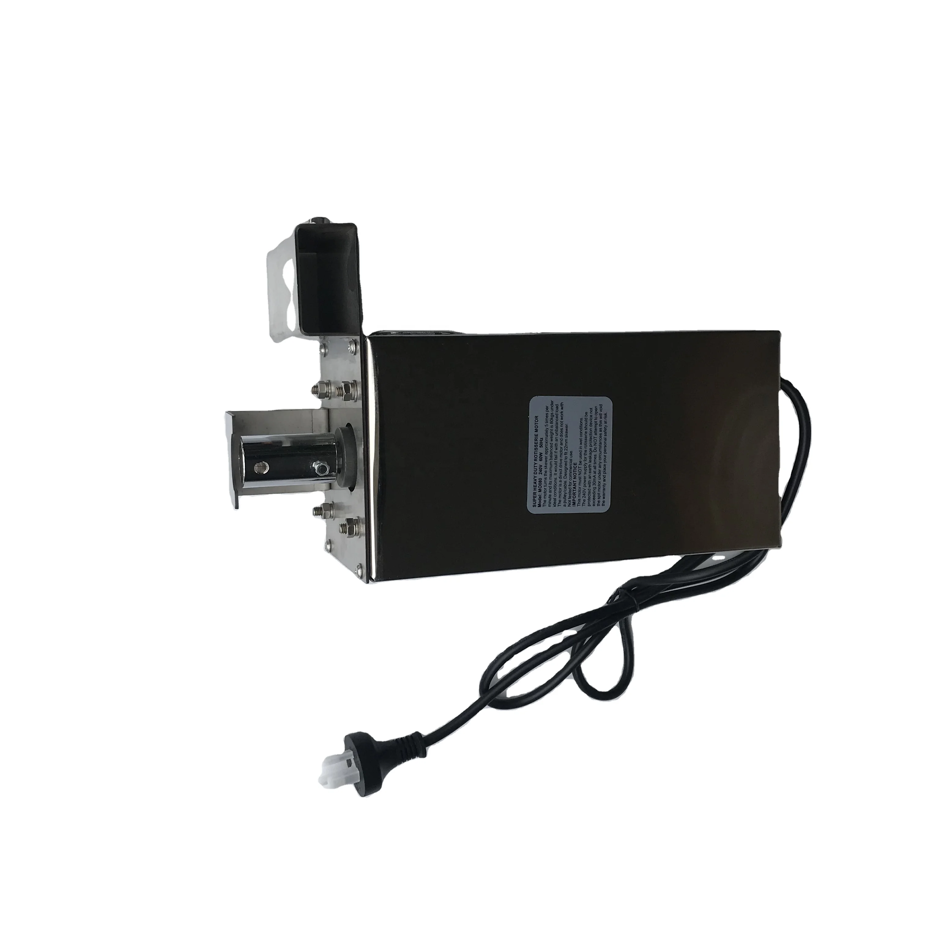 Stainless Steel heavy duty Hog Roast Rotisserie Motor - Up to 80kg to suit 22mm Round Skewer Rod
Stainless Steel heavy duty Hog Roast Rotisserie Motor - Up to 80kg to suit 22mm Round Skewer Rod