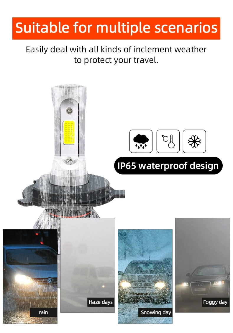 2pcs Universal Car LED Headlight S2 COB Chip IP67 6500K 8000LM Super Bright H4 White Light High-quality High-brightness COB
2pcs Universal Car LED Headlight S2 COB Chip IP67 6500K 8000LM Super Bright H4 White Light High-quality High-brightness COB