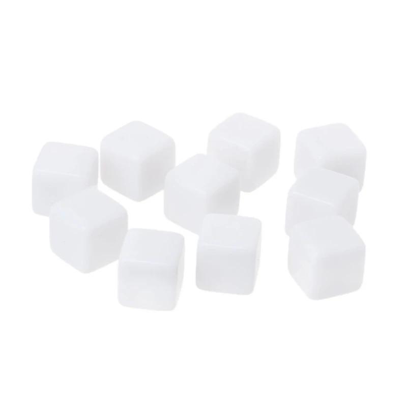 10pcs 14mm Acrylic Blank Dice 6 Sided Party Family DIY Games Printing Kid Toys 
10pcs 14mm Acrylic Blank Dice 6 Sided Party Family DIY Games Printing Kid Toys
