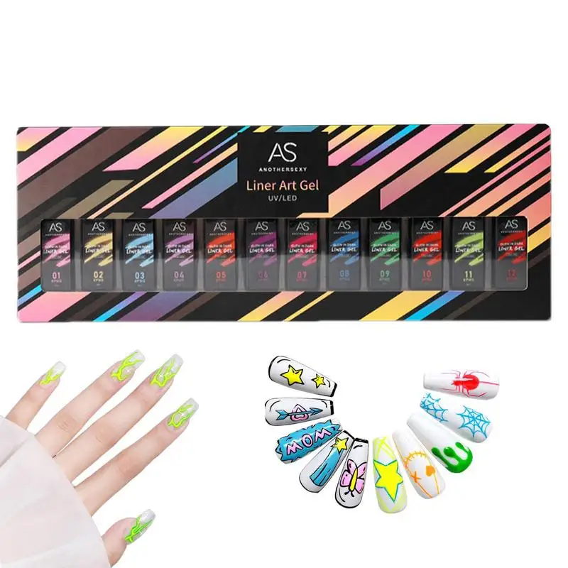 Neon Gel Nail Polish Fluorescent Gel Liner 12pcs Nail Gel Polish Set Safe And Charming Glow Gel Polish For Home Use Dinner Party
Neon Gel Nail Polish Fluorescent Gel Liner 12pcs Nail Gel Polish Set Safe And Charming Glow Gel Polish For Home Use Dinner Party