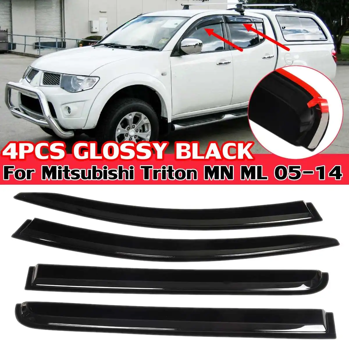 2PCS ABS Plastic Car Window Wind Deflectors SheltersTinted For Triton MN ML 2005-2014 Visor Weathershields Accessories
2PCS ABS Plastic Car Window Wind Deflectors SheltersTinted For Triton MN ML 2005-2014 Visor Weathershields Accessories
