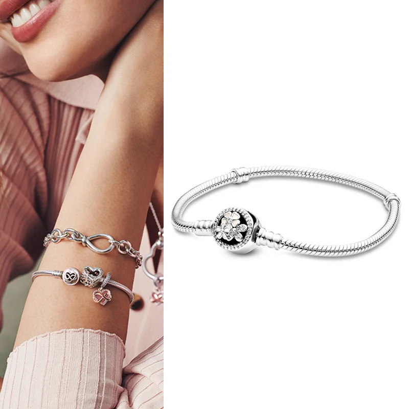 2020 New 925 брелок Silver Pan Bracelet Round Flower Button Pan Bracelet Fit European Charm Bracelets Women Jewelry
2020 New 925 брелок Silver Pan Bracelet Round Flower Button Pan Bracelet Fit European Charm Bracelets Women Jewelry
