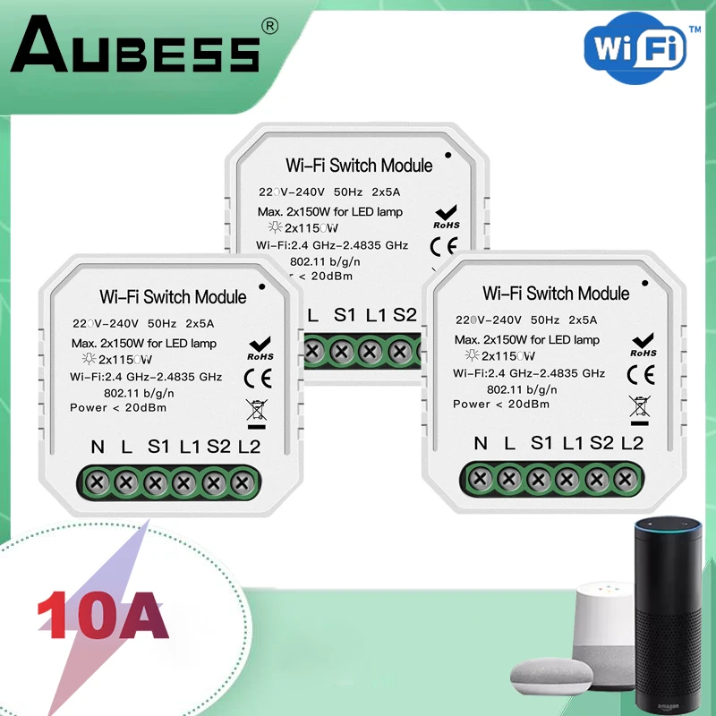 Tuya Smart Wifi Switch Yandex Alice Smart Home Wireless Switch Alexa Google Home 10A Timer Voice Control DIY Automation Module
Tuya Smart Wifi Switch Yandex Alice Smart Home Wireless Switch Alexa Google Home 10A Timer Voice Control DIY Automation Module