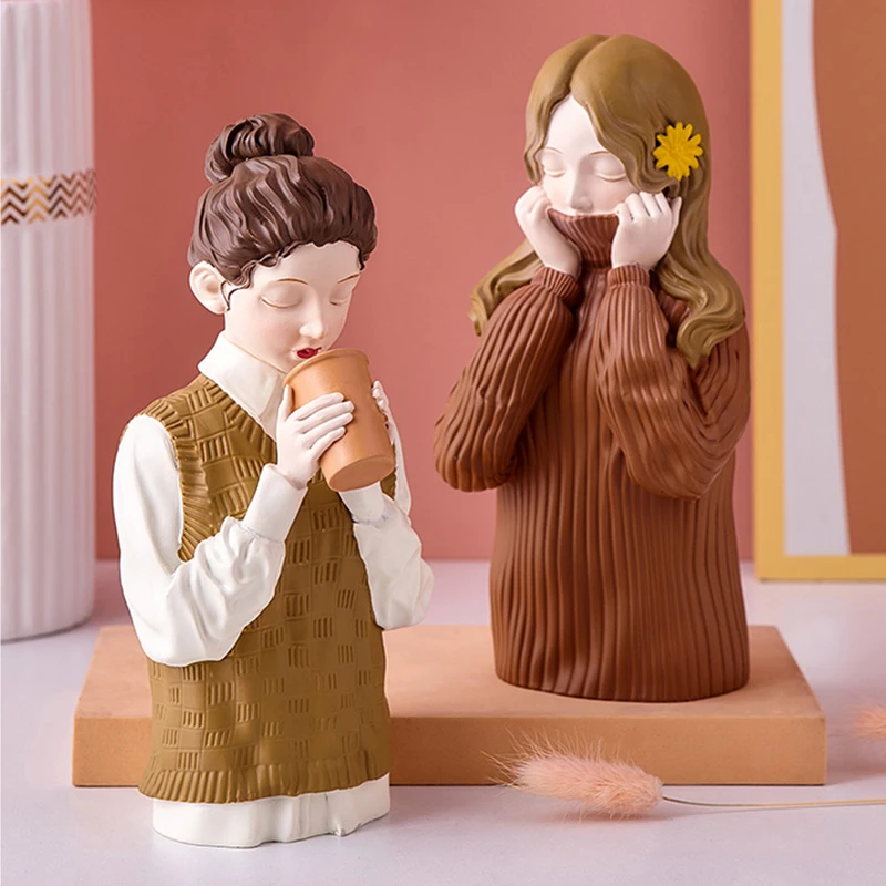 Korean Style Resin Girl Statue Living Room Decor Figurine Sculpture Modern Home Decoration Crafts Desktop Ornament Birthday Gift
Korean Style Resin Girl Statue Living Room Decor Figurine Sculpture Modern Home Decoration Crafts Desktop Ornament Birthday Gift