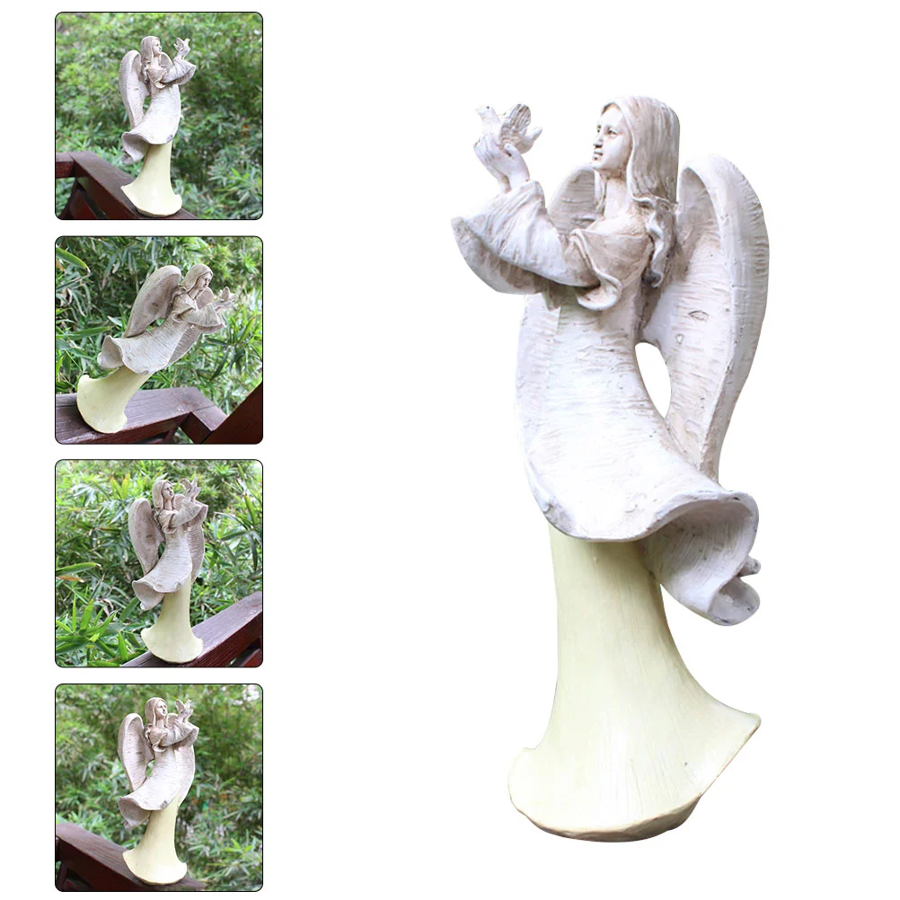 Resin Angel Statue Decorative Retro Angel Sculpture Garden Layout Sculpture White
Resin Angel Statue Decorative Retro Angel Sculpture Garden Layout Sculpture White