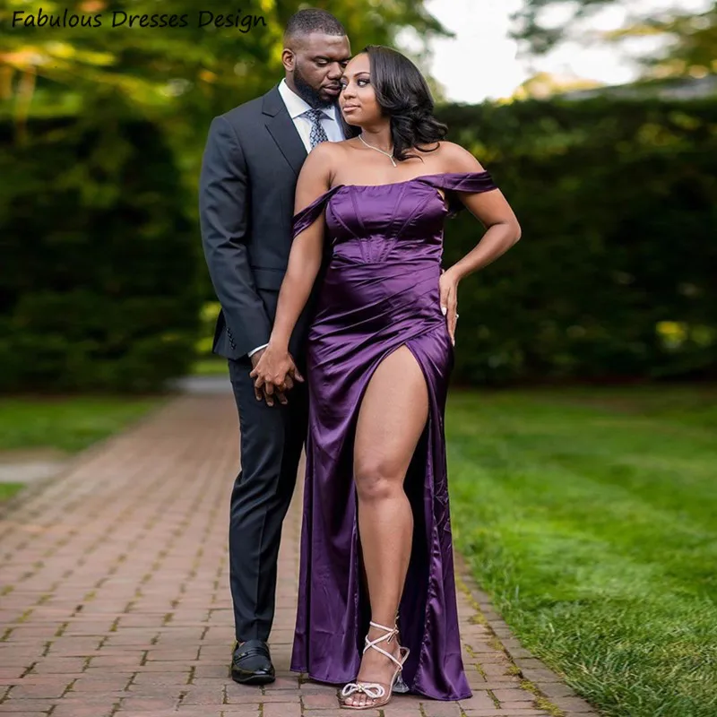 Sexy Grape Mermaid Bridesmaid Dresses Long Off Shoulder Scoop Neck Backless High Slit Wedding Party Dress Maid Of Honor
Sexy Grape Mermaid Bridesmaid Dresses Long Off Shoulder Scoop Neck Backless High Slit Wedding Party Dress Maid Of Honor