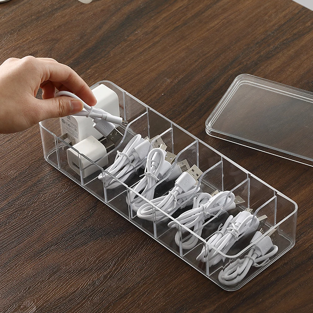 Cable Storage Box Power Strip Wire Transparent Plastic Data Line Storage Container for Makeup Organizer Keys and Jewelry Boxes
Cable Storage Box Power Strip Wire Transparent Plastic Data Line Storage Container for Makeup Organizer Keys and Jewelry Boxes