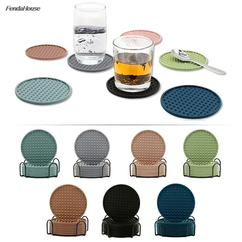 Non-slip Round Coaster Cup Mats Coffee Drinks Silicone Cup Holder Thickened Heat Thickened Pads Kitchen Table Accessories
Non-slip Round Coaster Cup Mats Coffee Drinks Silicone Cup Holder Thickened Heat Thickened Pads Kitchen Table Accessories