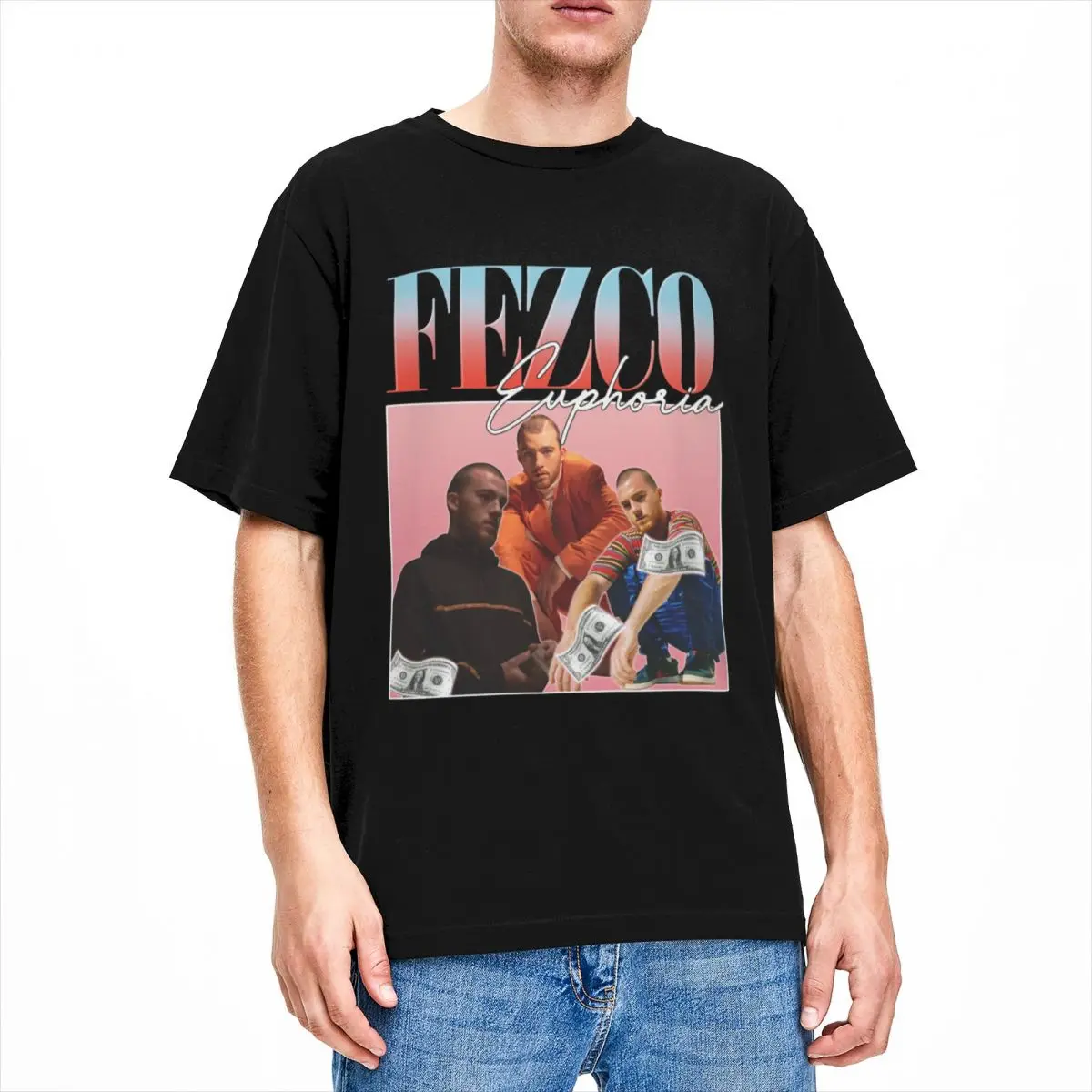 

Fezco Actor Angus Cloud T Shirt Merch Men Women 100% Cotton Awesome Crew Neck Tee Shirt Short Sleeve Clothes All Seasons