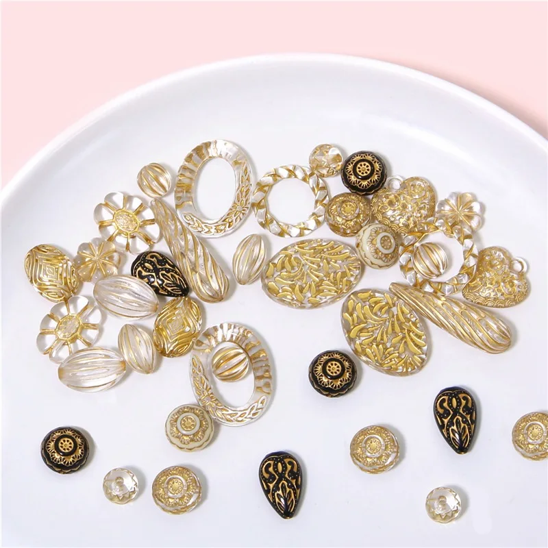 Retro Baroque Acrylic Beads Water Drop Flower Love Shape Beads for Handmade Jewelry Bracelet Necklace Earrings DIY Accessories
Retro Baroque Acrylic Beads Water Drop Flower Love Shape Beads for Handmade Jewelry Bracelet Necklace Earrings DIY Accessories