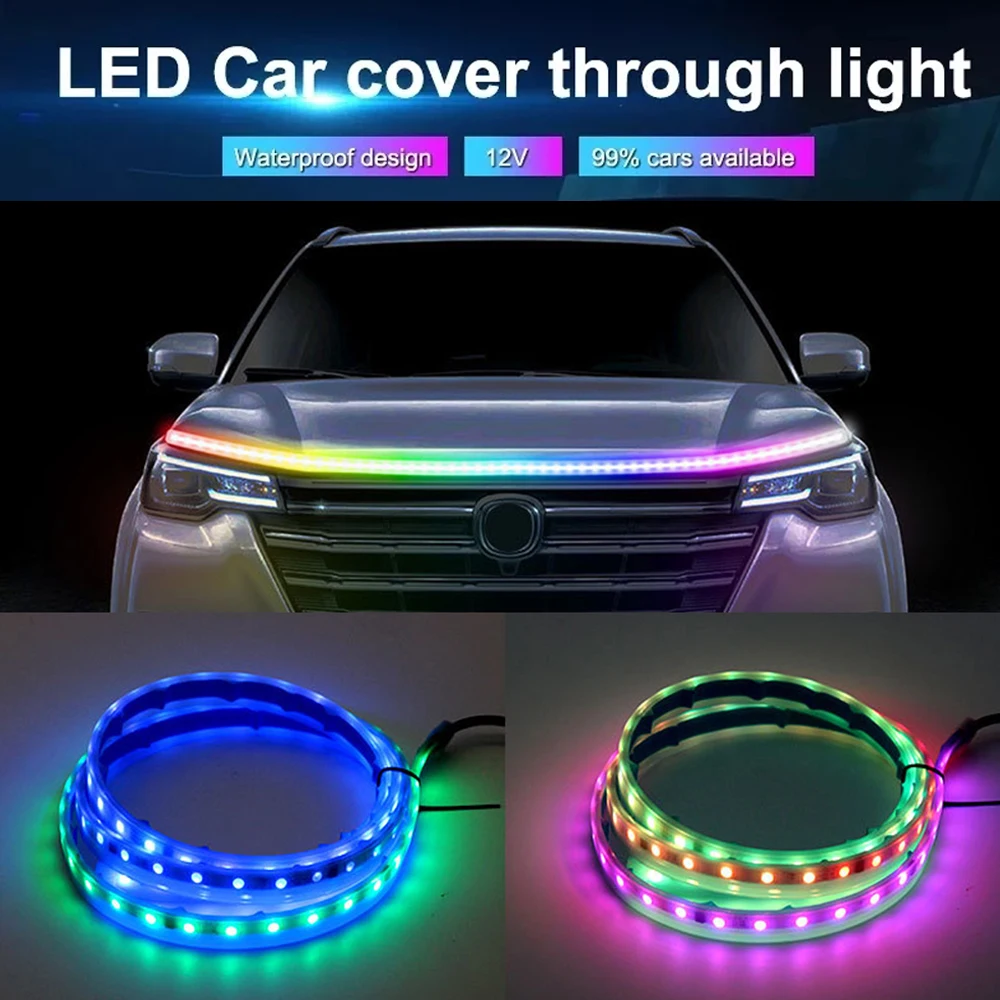 Led Car Hood Lights Universal Headlight Strip Flexible Car Decorative Atmosphere Lamps DRL Auto Daytime Running Lights 12V
Led Car Hood Lights Universal Headlight Strip Flexible Car Decorative Atmosphere Lamps DRL Auto Daytime Running Lights 12V