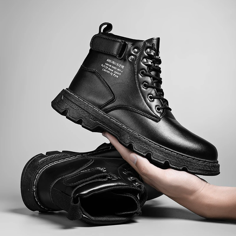 New Martin Boots Autumn and Winter Men's Shoes New Men's Workwear Boots Korean High Top Shoes Plush Casual Men's Leather Boots
New Martin Boots Autumn and Winter Men's Shoes New Men's Workwear Boots Korean High Top Shoes Plush Casual Men's Leather Boots