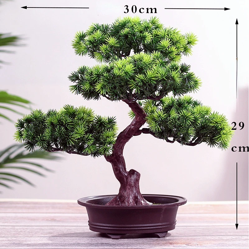 

Artificial Plant Welcome Pine Potted Home Living Room Vase Decoration Bonsai Decoration Hotel Dining Table Green Tiny Flower Pot