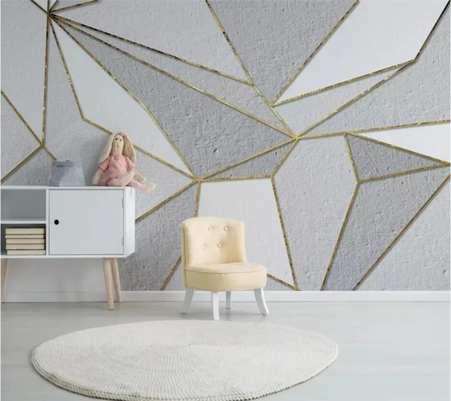 Custom 3d wallpaper stereo photo mural Nordic simple personality abstract geometric golden background wall paper papel de pareds
Custom 3d wallpaper stereo photo mural Nordic simple personality abstract geometric golden background wall paper papel de pareds