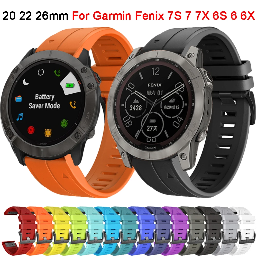 Ремешок силиконовый для наручных часов Garmin Fenix 7S 7X 7 6S 6X 6 Pro 5S 5X 5 Plus 3HR
Ремешок силиконовый для наручных часов Garmin Fenix 7S 7X 7 6S 6X 6 Pro 5S 5X 5 Plus 3HR
