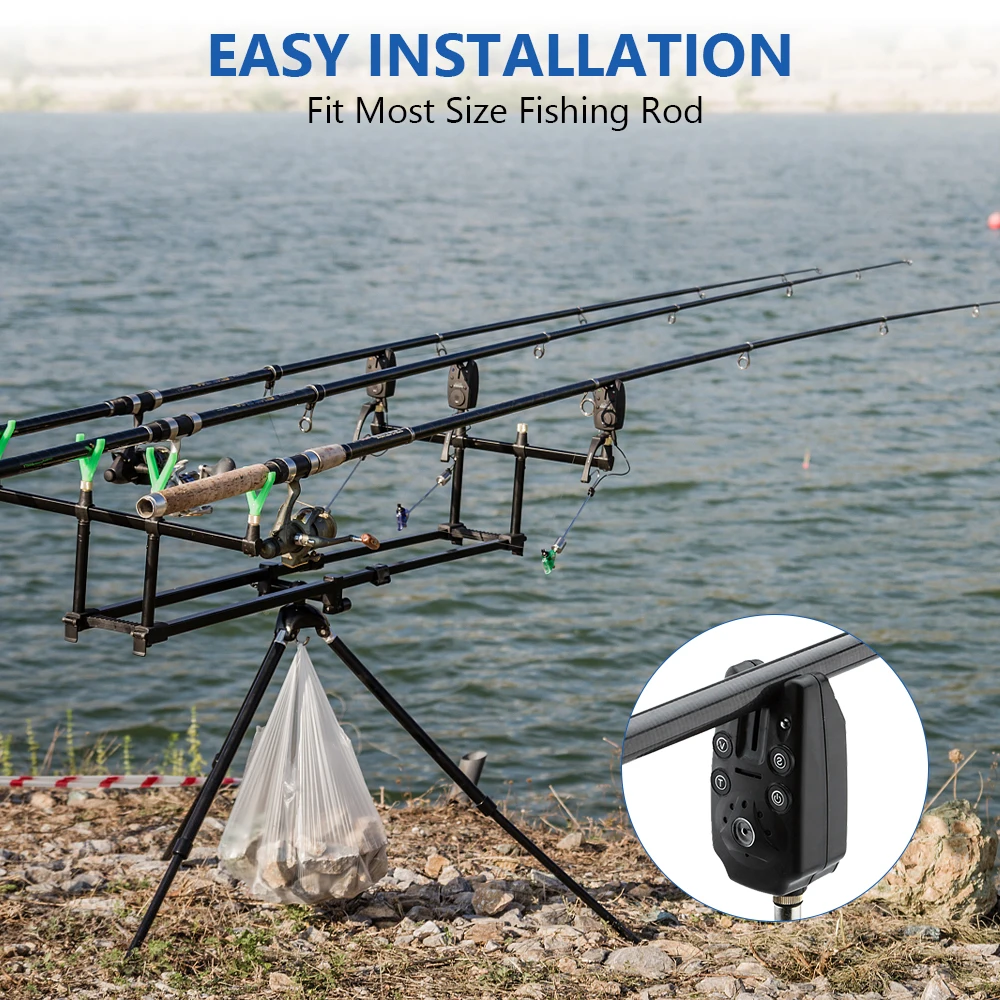 Fishing Bite Alarms Set Digital Fishing Alarm Kit LED Alarm Indicator Alert Bell Fishing Swinger with Zippered Box
Fishing Bite Alarms Set Digital Fishing Alarm Kit LED Alarm Indicator Alert Bell Fishing Swinger with Zippered Box