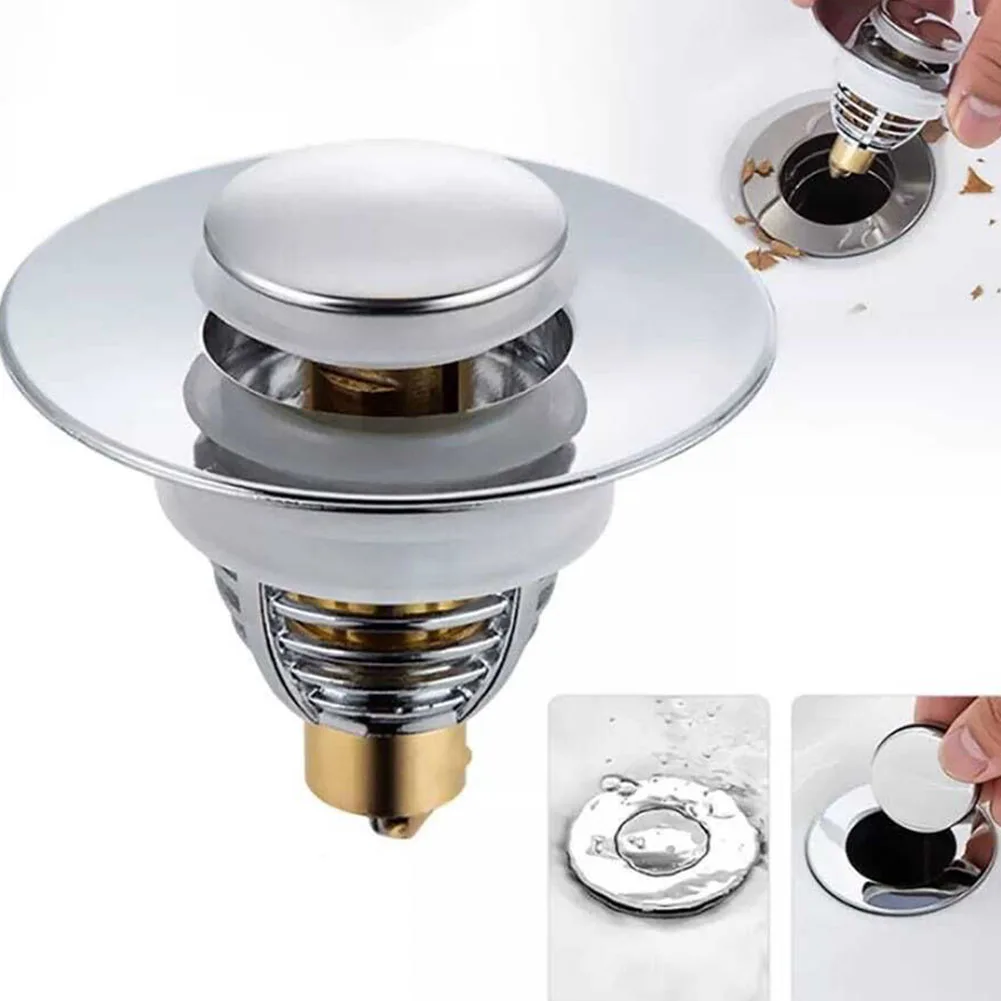 Universal Stainless Steel Basin Pop-Up Bounce Core Basin Drain Filter Hair Catcher Sink Strainer Bathtub Stopper Bathroom Tool
Universal Stainless Steel Basin Pop-Up Bounce Core Basin Drain Filter Hair Catcher Sink Strainer Bathtub Stopper Bathroom Tool