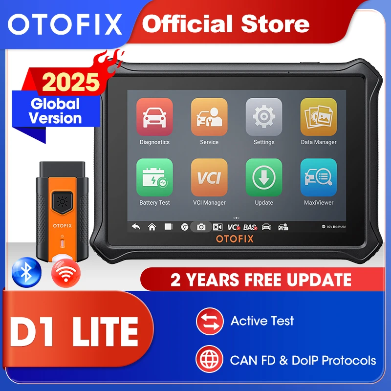 OTOFIX D1 Lite Bluetooth Автомобильный диагностический инструмент OBD2 Сканер Двунаправленный автомобильный сканер 2-летнее бесплатное обновление Активный тест
OTOFIX D1 Lite Bluetooth Автомобильный диагностический инструмент OBD2 Сканер Двунаправленный автомобильный сканер 2-летнее бесплатное обновление Активный тест