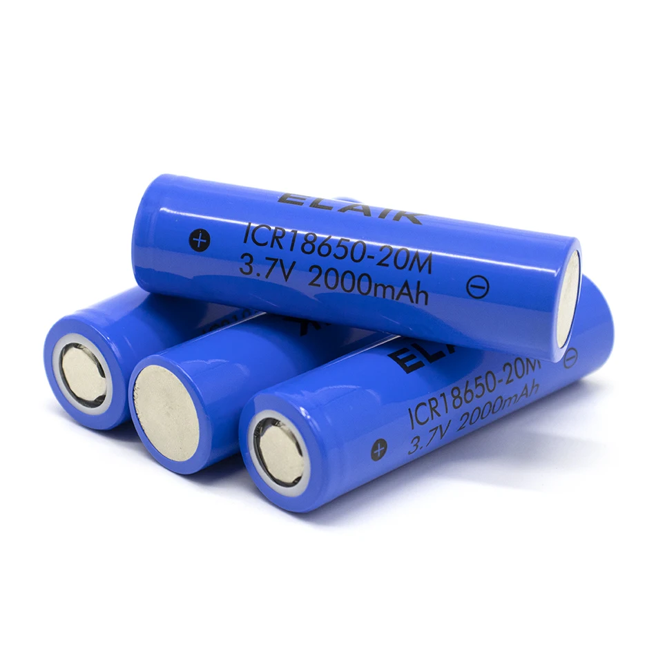 5 PCS ELAIK 3.7V / 4.2V 2000mAh ICR18650-20M lithium-ion battery flashlight small fan
5 PCS ELAIK 3.7V / 4.2V 2000mAh ICR18650-20M lithium-ion battery flashlight small fan