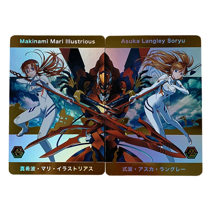 Лазерная флэш-карта Neon Genesis Evangelion преломления горячей штамповки, двойная флэш-карта из ЭВА, аниме коллекционные карты Ayanami ei Asuka
Лазерная флэш-карта Neon Genesis Evangelion преломления горячей штамповки, двойная флэш-карта из ЭВА, аниме коллекционные карты Ayanami ei Asuka