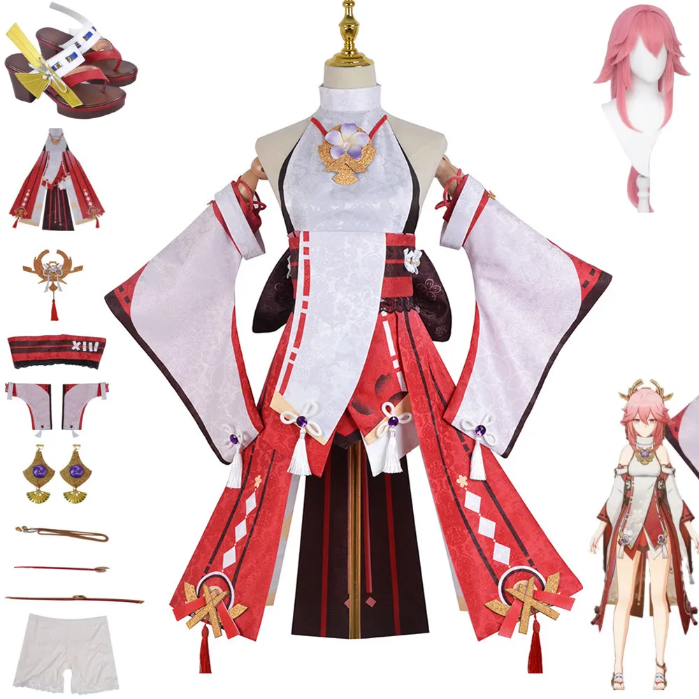 Аниме игра Genshin Impact Yae Miko косплей костюм головной убор Обложка на талию серьги аксессуары обувь юбка женский сексуальный костюм для взрослых
Аниме игра Genshin Impact Yae Miko косплей костюм головной убор Обложка на талию серьги аксессуары обувь юбка женский сексуальный костюм для взрослых