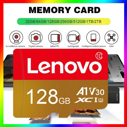 

Быстрая SD флеш-карта Lenovo, класс 10, для мини SD/TF карт памяти, игровая машина, камера A2 V30, 1 ТБ, 512 ГБ, 256 ГБ, флэш-карта