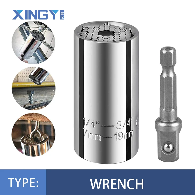 Universal Multifunctional Socket Wrench Professional Tool 7-19mm Torque Wrench Ratchet Wrench Adapter Manual Repair Tool
Universal Multifunctional Socket Wrench Professional Tool 7-19mm Torque Wrench Ratchet Wrench Adapter Manual Repair Tool