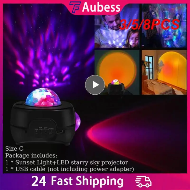 3/5/8PCS Starry Sky Decoration Lamp Dimmable Night Light Music Speaker Projector 7 Light Effects Dc 5v/1a
3/5/8PCS Starry Sky Decoration Lamp Dimmable Night Light Music Speaker Projector 7 Light Effects Dc 5v/1a