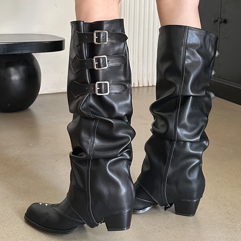 Fashion Female Heels Ladies Knee High Boots Shoes Two Kinds Of Wear Shoes Footwear With Buckle Western Women Long Boots
Fashion Female Heels Ladies Knee High Boots Shoes Two Kinds Of Wear Shoes Footwear With Buckle Western Women Long Boots