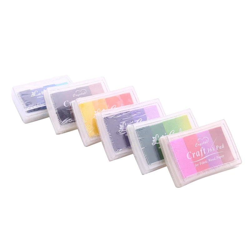 6Pcs/Set 4 Color Gradient Inkpad Fingerprint Stamp Sealing Decoration Scrapbooking Painting Card Making DIY Crafts Seal Ink Pad
6Pcs/Set 4 Color Gradient Inkpad Fingerprint Stamp Sealing Decoration Scrapbooking Painting Card Making DIY Crafts Seal Ink Pad
