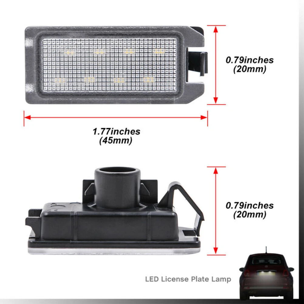 2Pc Car LED Licence Plate Lamp 6000K-6500K White Error-Free For Fiat 500 500e 500c For Dodge Viper For Maserati Levante For Jeep
2Pc Car LED Licence Plate Lamp 6000K-6500K White Error-Free For Fiat 500 500e 500c For Dodge Viper For Maserati Levante For Jeep