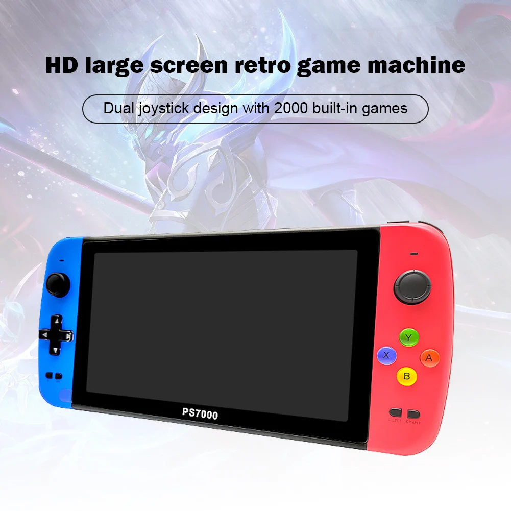 7 Inch Retro Game Console HD 128 Bit PS7000 Double Handheld Game Player 64G 6000+ Games Gaming Consoles MP4 Video Player
7 Inch Retro Game Console HD 128 Bit PS7000 Double Handheld Game Player 64G 6000+ Games Gaming Consoles MP4 Video Player