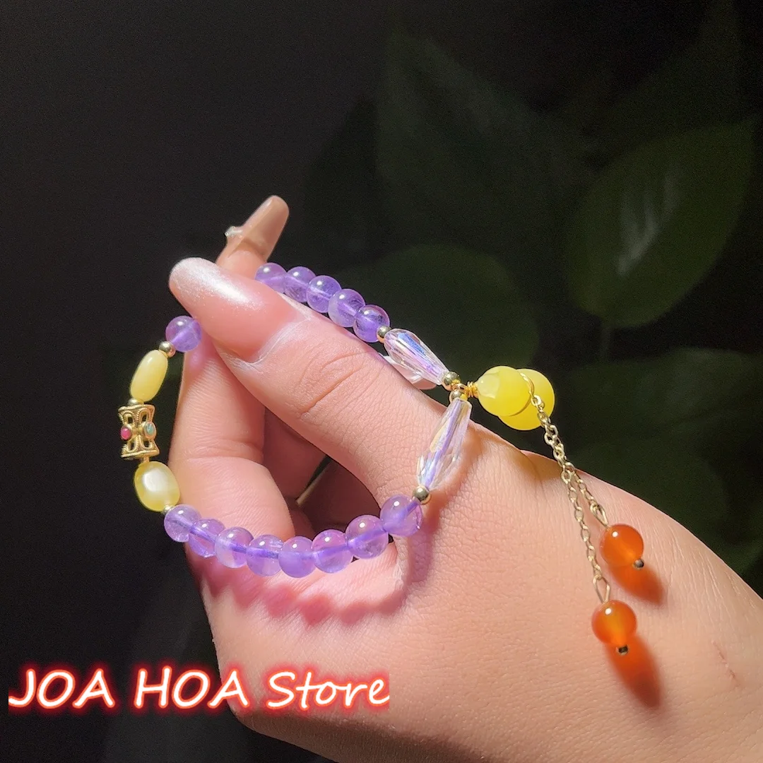 Natural Chalcedony Agate Jade Round Bead Accessories String Bangle Amethyst Handchain Handcrafted DIY Bracelet Jewelry
Natural Chalcedony Agate Jade Round Bead Accessories String Bangle Amethyst Handchain Handcrafted DIY Bracelet Jewelry