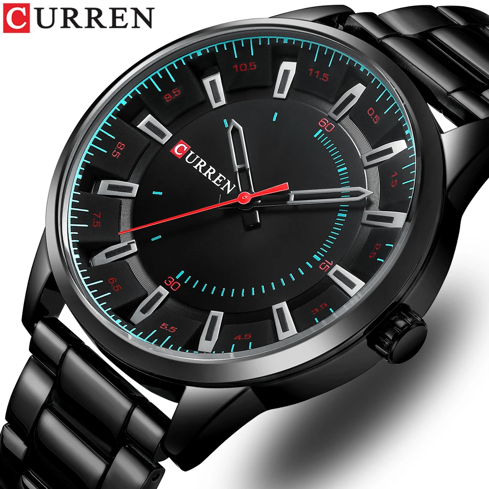 CURREN Top Luxury Brand Stainless Steel Bands Casual Business Black Men Quartz Wristwatch Simple Watches for Men
CURREN Top Luxury Brand Stainless Steel Bands Casual Business Black Men Quartz Wristwatch Simple Watches for Men