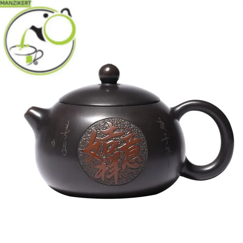 

210ml Tradition Yixing Purple Clay Teapots Master Handmade Xishi Tea Pot Raw Ore Beauty Kettle Chinese Zisha Tea Set Customized