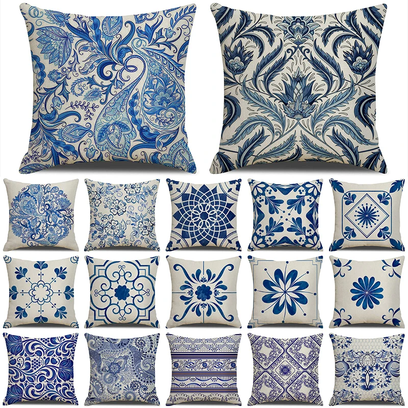 Chinese Style Vintage Blue And White Porcelain Printed Cotton Linen Throw Cushion Cover Sofa Chair Home Decor Pillow Case
Chinese Style Vintage Blue And White Porcelain Printed Cotton Linen Throw Cushion Cover Sofa Chair Home Decor Pillow Case