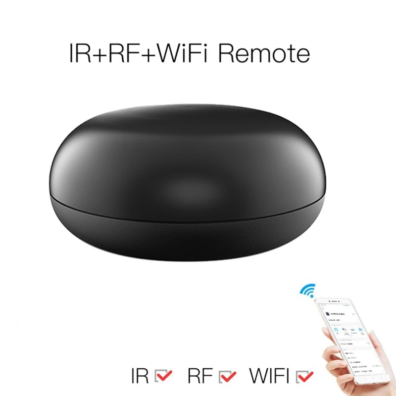 Универсальный пульт дистанционного управления Tuya, Wi-Fi, RF + IR, работает с приложением Alexa Google Home
Универсальный пульт дистанционного управления Tuya, Wi-Fi, RF + IR, работает с приложением Alexa Google Home